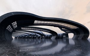 Parametric Modern Passage - Architectural Background- V2U6