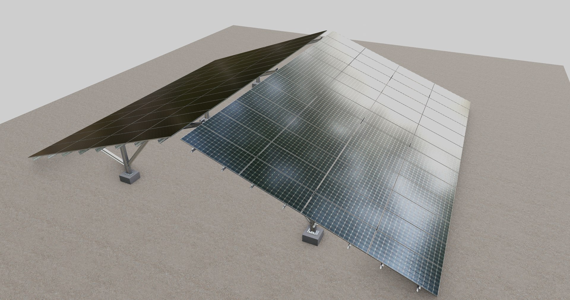 Solar Panel Steel Construction Type 20 3D Model - TurboSquid 2146665