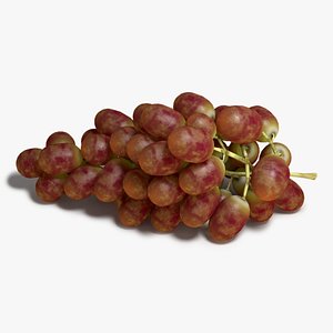 3d red grapes