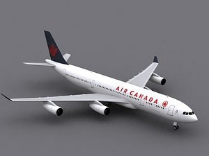 3ds max airbus a340-300 air canada