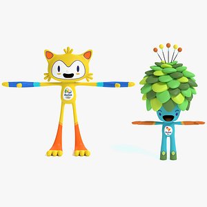 3d 2016 olympic mascots model