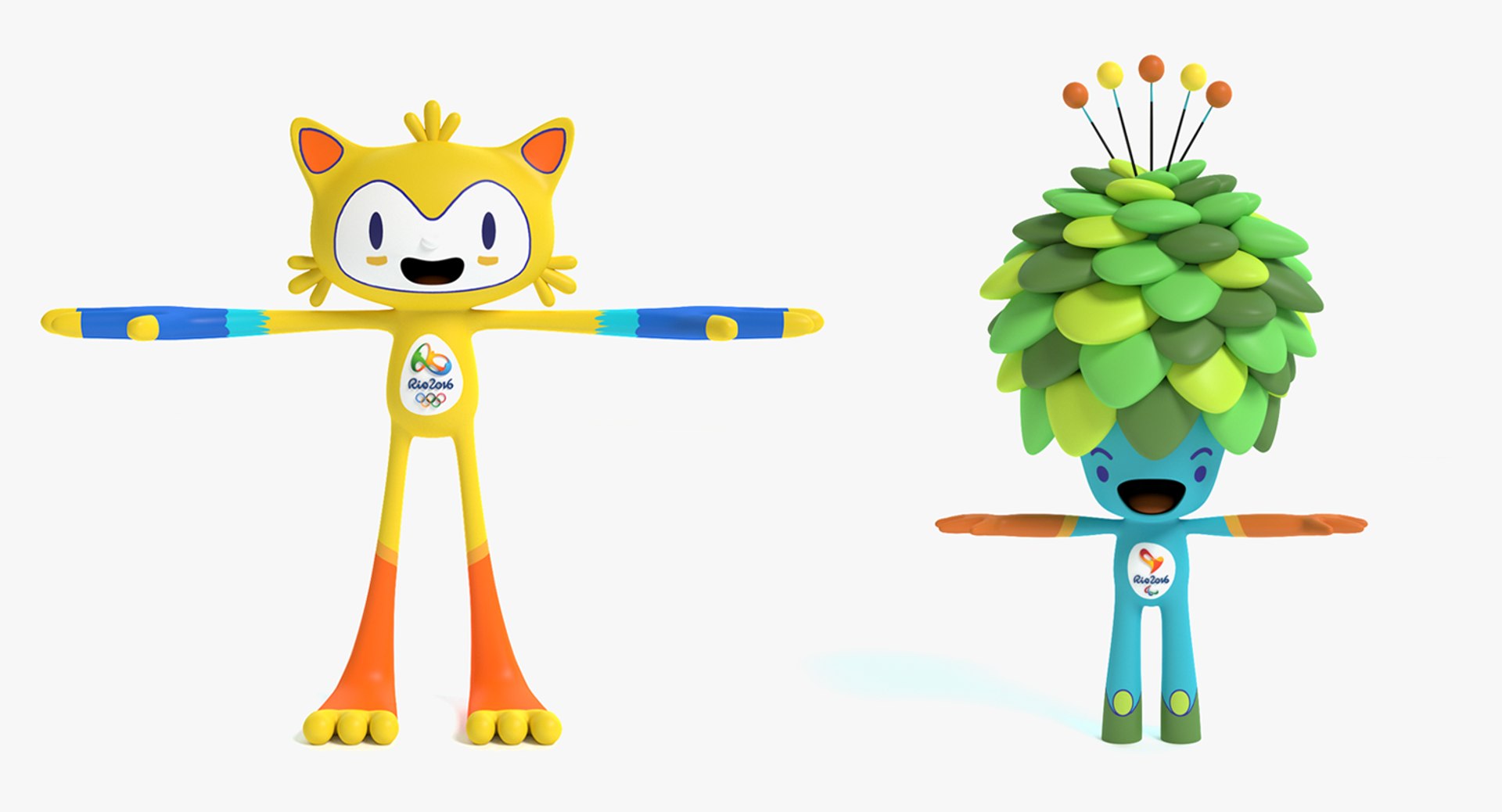 3d 2016 Olympic Mascots Model