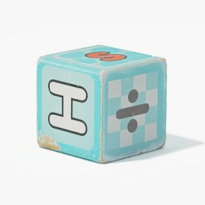 3D rough wooden block