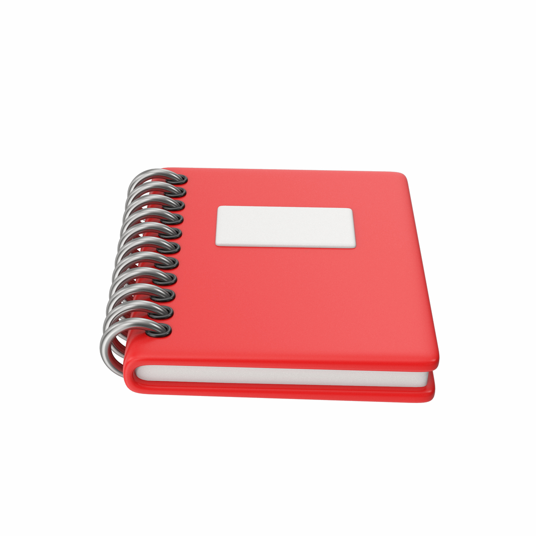 Red Cartoony Notebook 3D model - TurboSquid 2135656