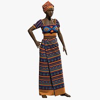 African female clothes with texture