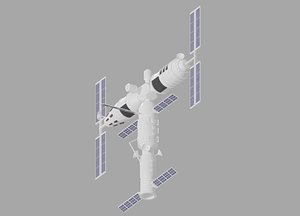 Cartoon Simple Space Station