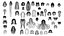 46 Stylized Anime Female Hairstyles Pack