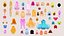 46 Stylized Anime Female Hairstyles Pack