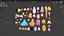 46 Stylized Anime Female Hairstyles Pack