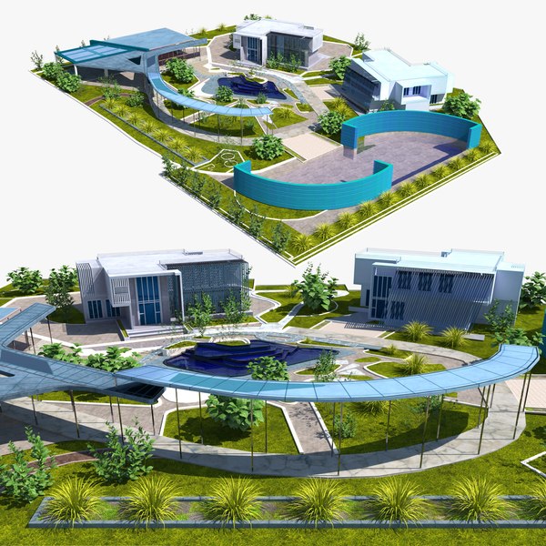 modelo 3d Diseño de parque contemporáneo esculpido Serenity ...