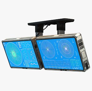 Sci Fi Monitors low poly