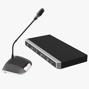 3D model Conference System Control Unit with Microphone