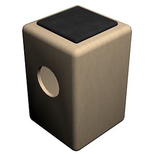 cajon - birch percussion 3D