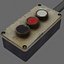 button panel pressed 3d model