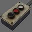 button panel pressed 3d model