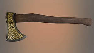 Viking Axe Game Ready Model PBR Textures 4K model