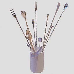 3D bartender tools set 01