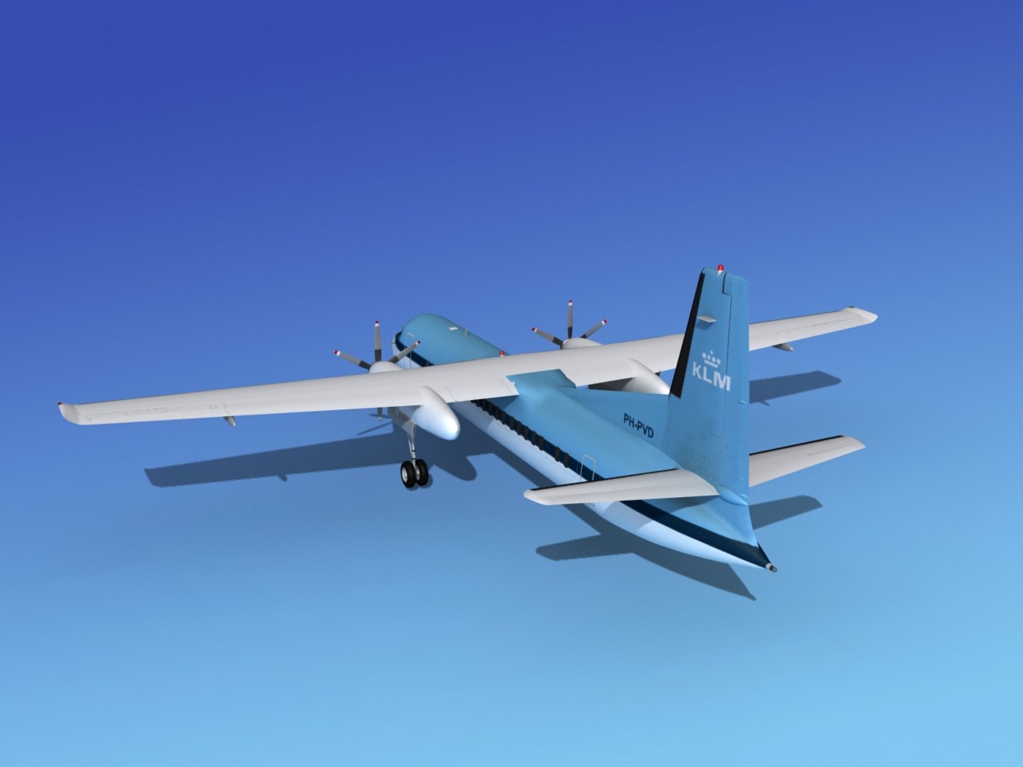 fokker 50 3d model
