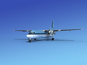 fokker 50 3d model