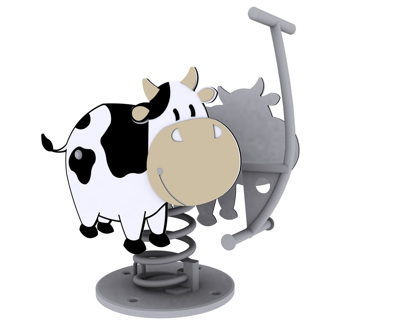 3d model cow spring