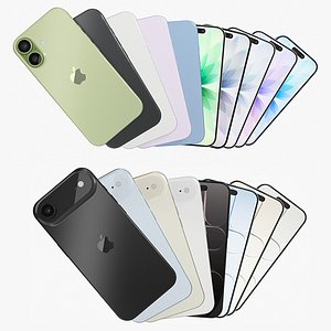 3D model Apple iPhone 17 and iPhone Air Collection