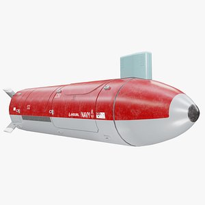 3D Extra Large Autonomous Undersea Vehicles XL-AUV model