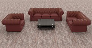 leather sofa and chairs