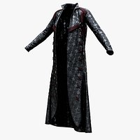 Gothic Vampire Leather Overcoat