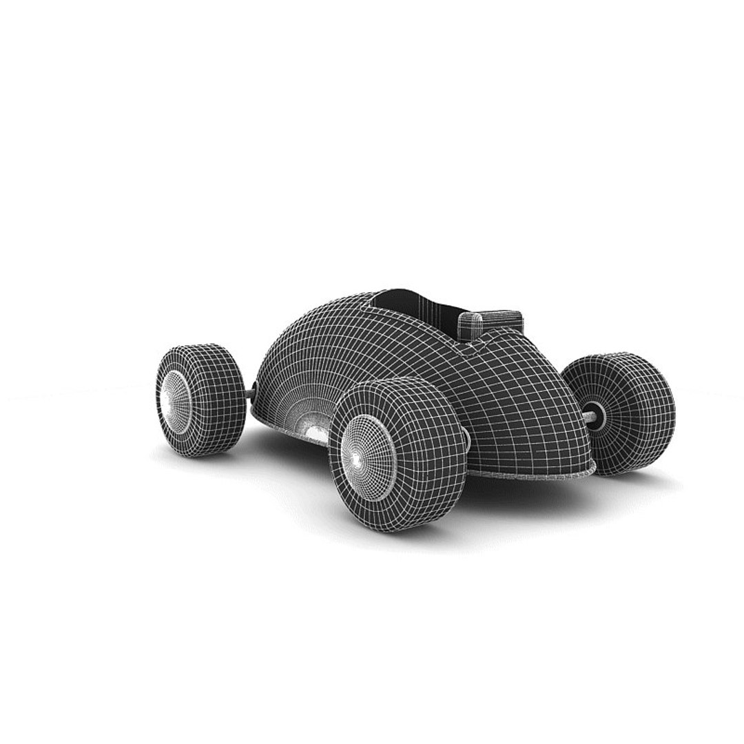 Wooden Toy Car Lighting 3d Model