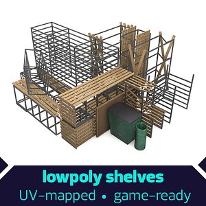 shelves cork 3D model