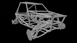 3D model buggy frame suspension