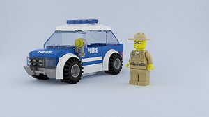 set lego patrol car 3D model