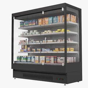 Freezer Supermarket Display - Cheese 3D model