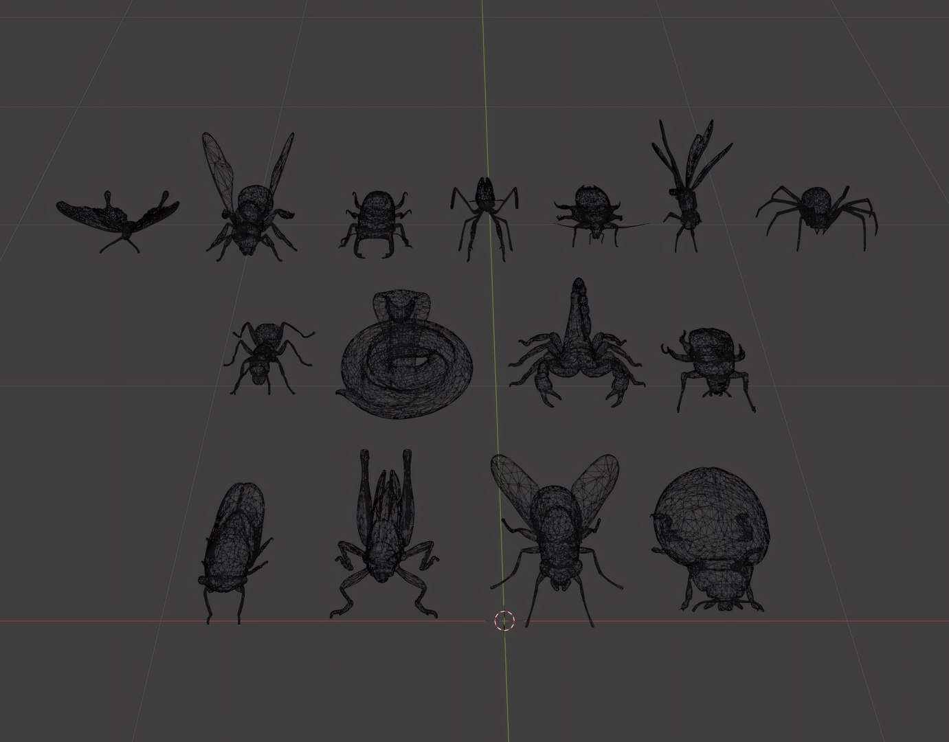 3D Low Poly Insect Set 15 Unique Models For Your Projects - TurboSquid ...