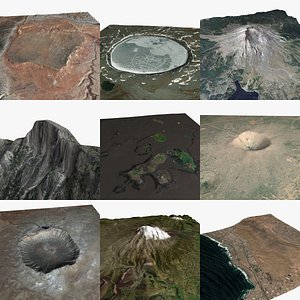 3D model Game Ready 9 America Landmarks