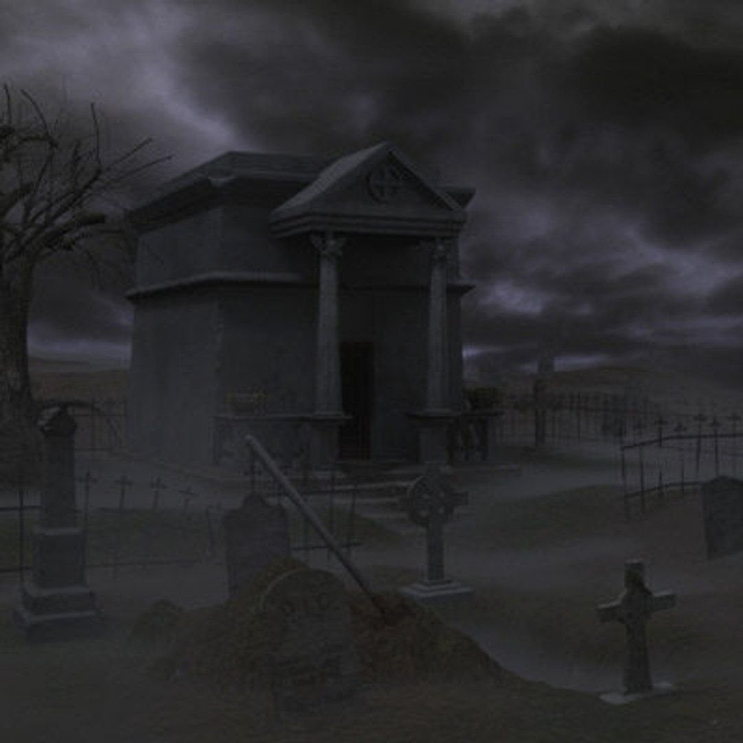 graveyard crypt oak 3d model