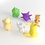 Pokemon Low Poly Jogo Pronto Pack Pikachu Balbasau