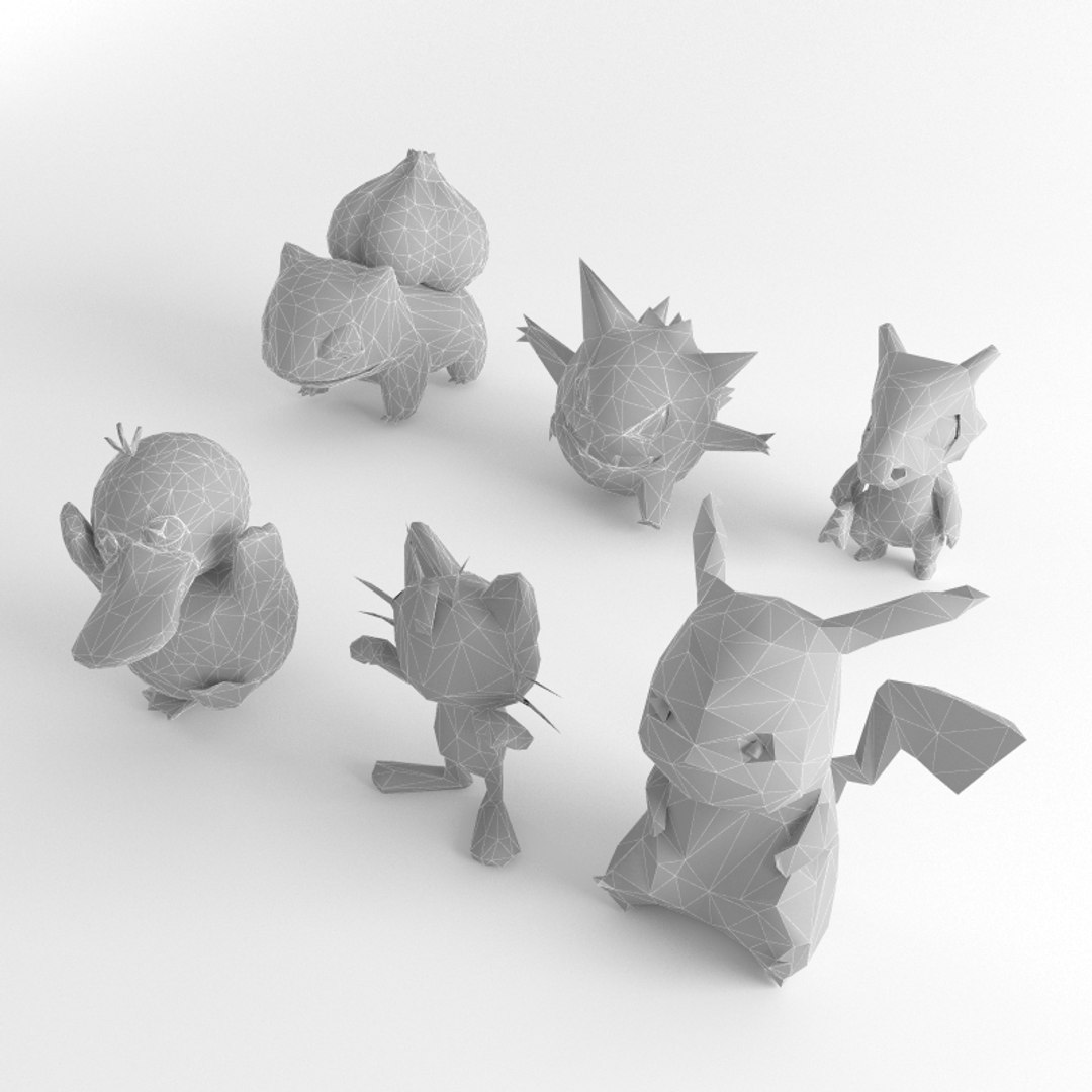 3D model Pokemon Gengar VR / AR / low-poly