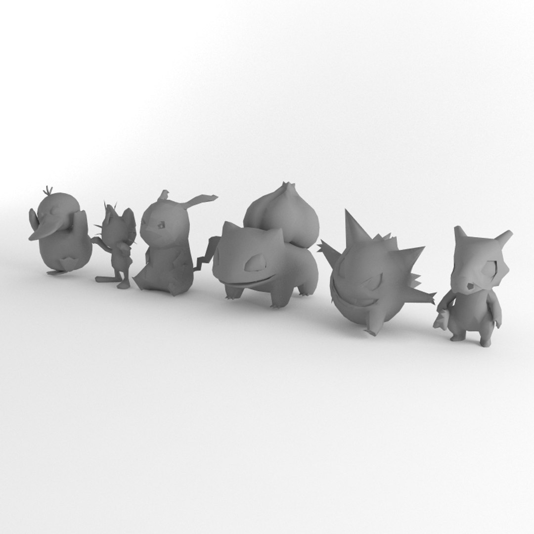 3D model Pokemon Gengar VR / AR / low-poly