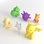 Pokemon Low Poly Jogo Pronto Pack Pikachu Balbasau