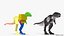 T Rex Eating Animated Rigged 3D