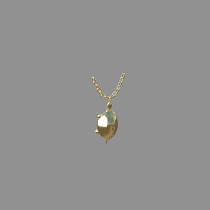 3D turtle pendant golden