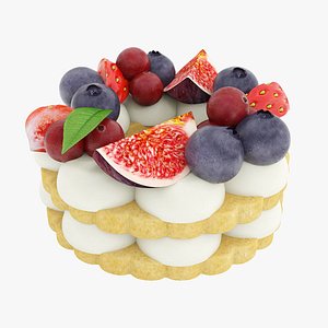 3D Cookie with berries