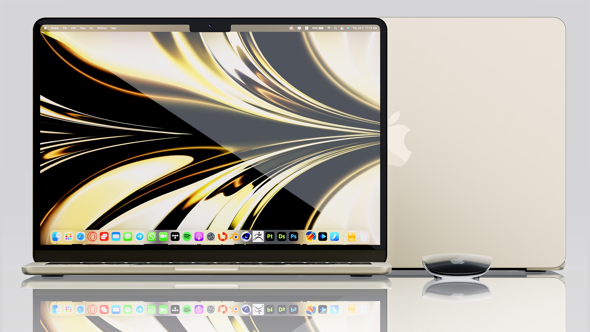 【美品】MacBook Air M2 13.6インチ ＋ Magic Mouse Magic Mouse（USB-C）- ブラック（Multi-Touch対応） - Apple