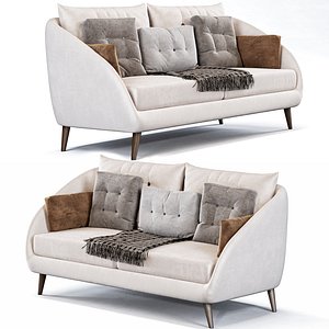 Lovely white sofa  italian 3D model