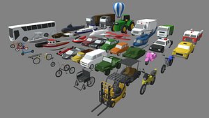 Low Poly Vehicle Pack 01