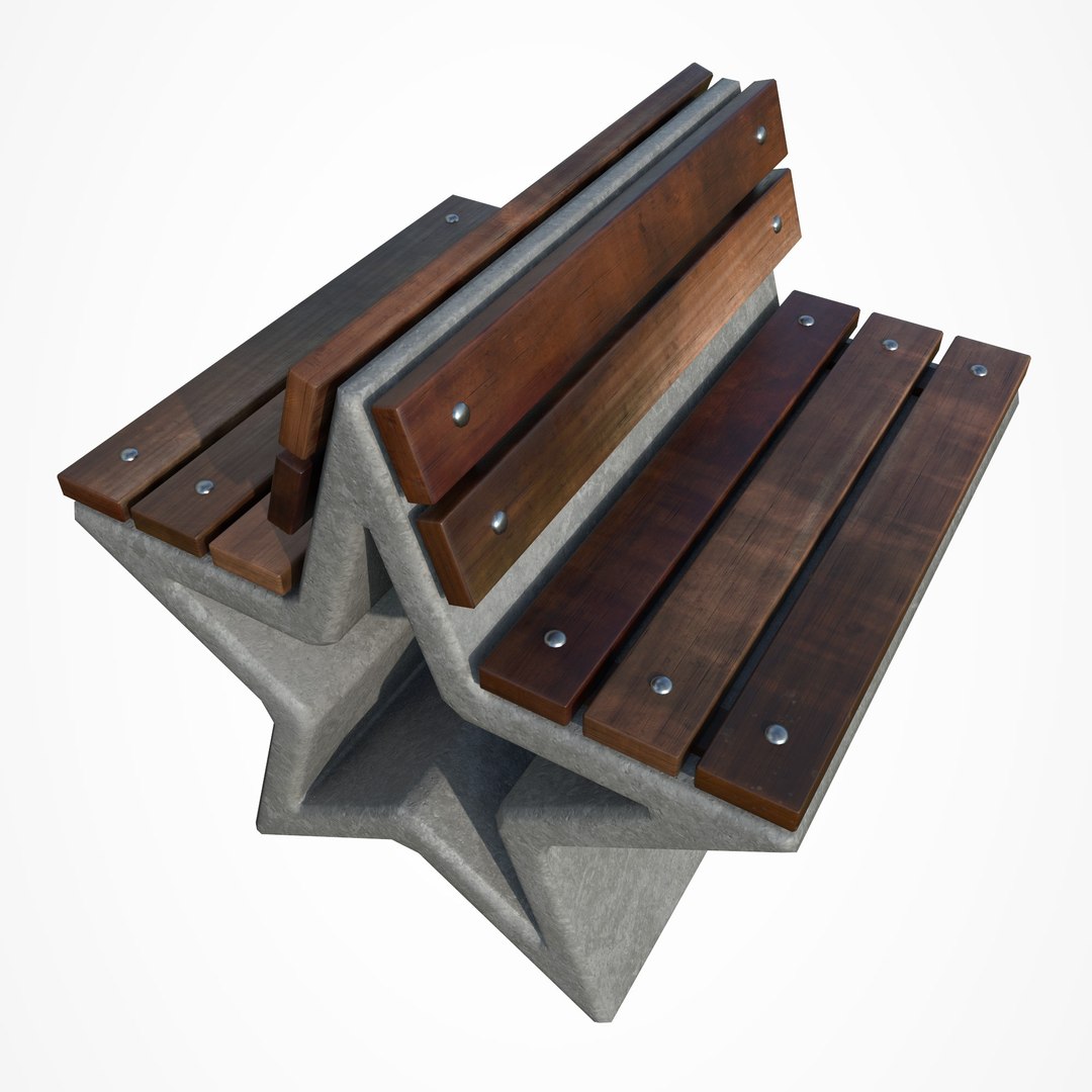 3D Park Bench Star Model - TurboSquid 1399398