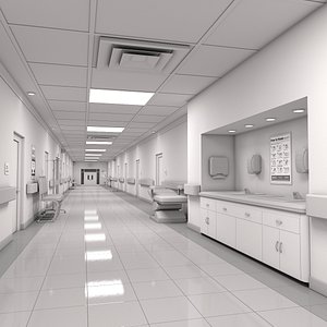 Hospital Hallway 2 White