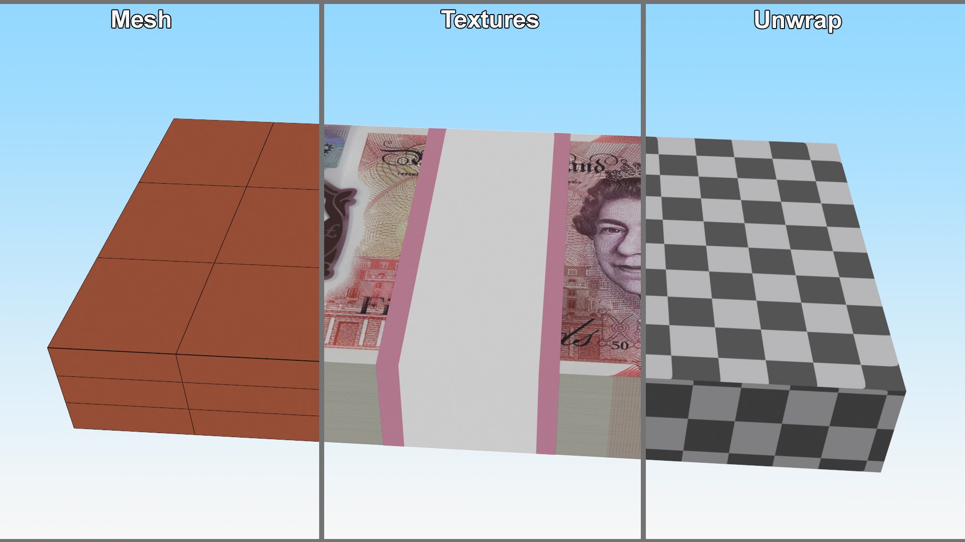 3D British Currency 50 Pounds Pack model https://p.turbosquid.com/ts-thumb/vQ/zsqKr6/1t/britishcurrency50poundspackvray3dmodel009/jpg/1721279493/1920x1080/fit_q87/e1a15663b15ababada39cd5295430671ed9d391b/britishcurrency50poundspackvray3dmodel009.jpg