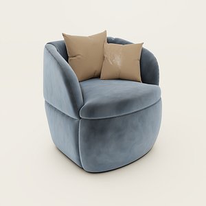 plush armchair 3D model